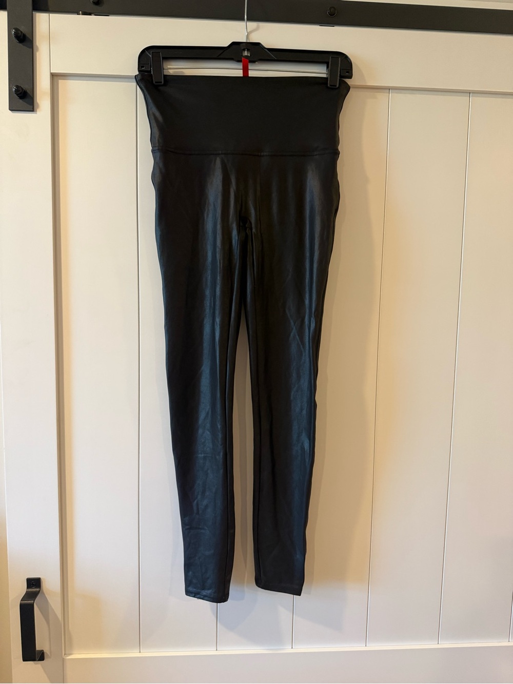 SPANX Black Faux Leather High-Rise Leggings